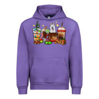 Tulip Christmas coffee cups with White Shepherd Urban Hoodie - RanaPortraitStore