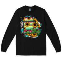 Black Missouri Map Sunflower Cactus Serape Long Sleeve Tee - RanaPortraitStore