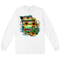 White Missouri Map Sunflower Cactus Serape Long Sleeve Tee - RanaPortraitStore