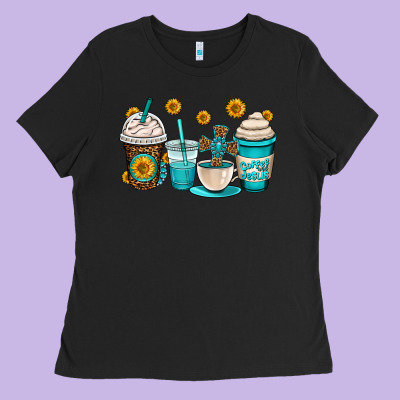 Jesus Coffee Cups Ladies Tee Designed By Oliviacreatesart