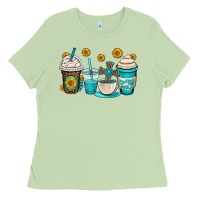 Matcha jesus coffee cups Ladies Tee - OliviaCreatesArt