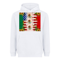 White American flag mexico flag sunflower cactus Heavyweight Hoodie - JahusDesignShop
