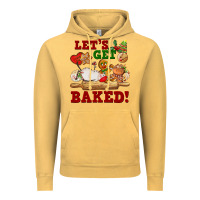 Vintage Mustard let's get baked Vintage Hoodie - FaDigitalArtStudio