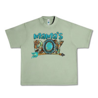 Oil Green Mama's boy Mother's Day Urban Heavy Tee - FaDigitalArtStudio