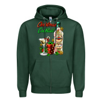 Sports Green christmas cocktail martini and gift Zipper Hoodie - AdoDesignShop