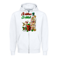 White christmas cocktail martini and gift Zipper Hoodie - AdoDesignShop