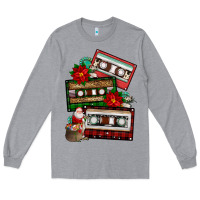 Heather Grey christmas cassette gemstone Long Sleeve Tee - FaDigitalArtStudio