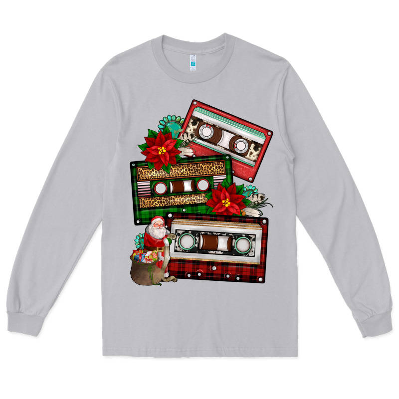 Christmas Cassette Gemstone Long Sleeve Tee by FaDigitalArtStudio | Teevron