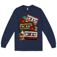 Navy christmas cassette gemstone Long Sleeve Tee - FaDigitalArtStudio