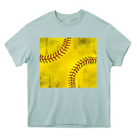 Distressed Softball Pattern Heavy Core Tee | Teevron