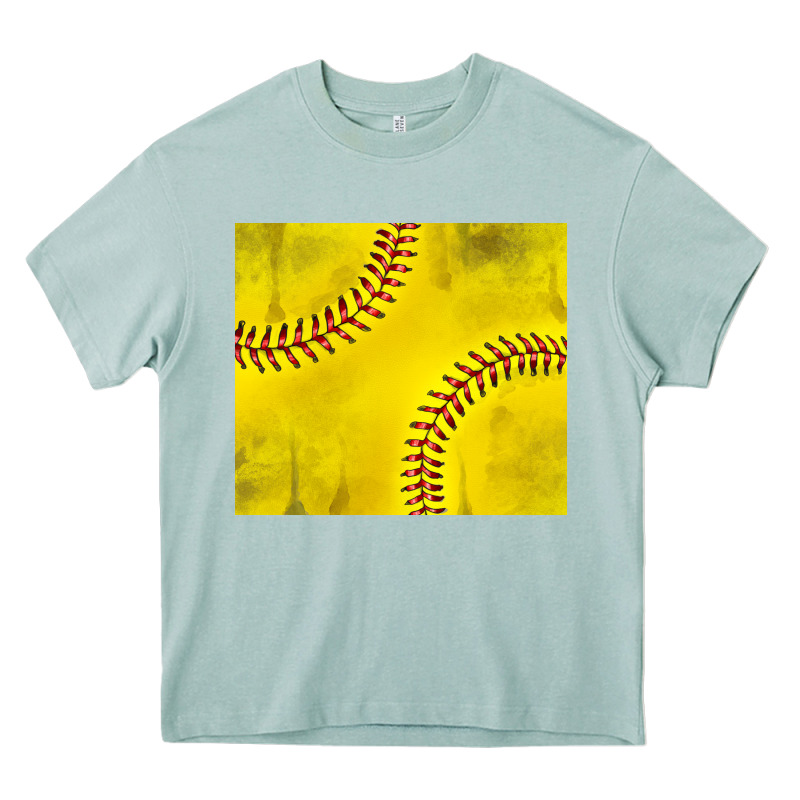 Distressed Softball Pattern Heavy Core Tee by TumblerDesignByShophia | Teevron
