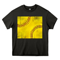 Asphalt distressed softball pattern Heavy Core Tee - TumblerDesignByShophia