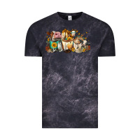 Cloud Black Cows And Coffee Vintage Tee - FaDigitalArtStudio