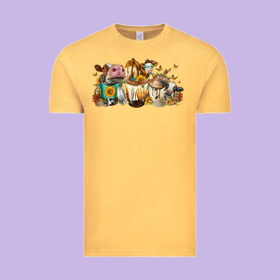 Cows And Coffee Vintage Tee Designed By Fadigitalartstudio