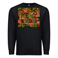 Black feliz navidad Christmas cactus leopard Premium Sweatshirt - JahusDesignShop