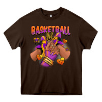 Chocolate Brown Basketball life afro girl sneakers Heavy Core Tee - RanaPortraitStore