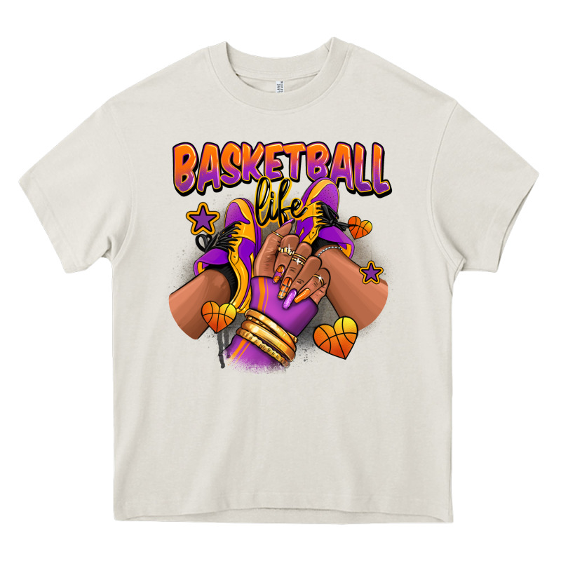 Basketball Life Afro Girl Sneakers Heavy Core Tee by RanaPortraitStore | Teevron