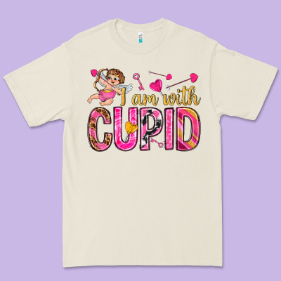 I Am With Cupid I Am With Cupid Valentine's Day Premium Tee Designed By Howdyjamesfarm