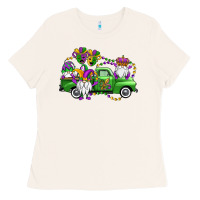Bone mardi gras gnomes truck Ladies Tee - OliviaCreatesArt