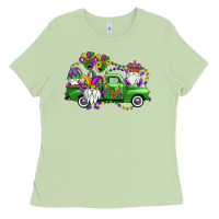 Matcha mardi gras gnomes truck Ladies Tee - OliviaCreatesArt
