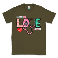 Army Green Love Nursing Classic Tee - CowGirlArtShop