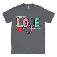 Charcoal Heather Love Nursing Classic Tee - CowGirlArtShop