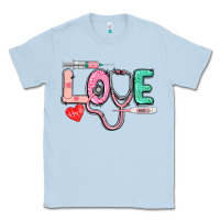 Dusty Blue Love Nursing Classic Tee - CowGirlArtShop