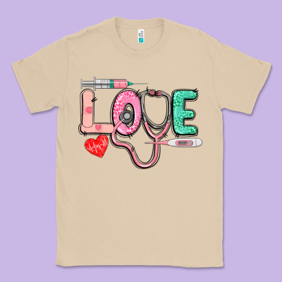 Love Nursing Classic Tee Designed By Cowgirlartshop
