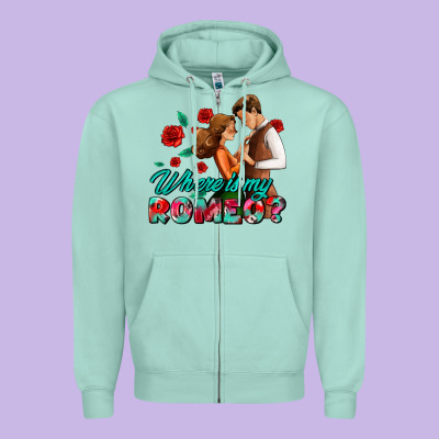 Where Is My Romeo Zipper Hoodie Designed By Adodesignshop