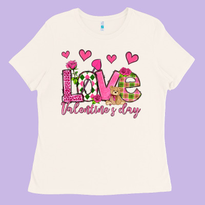 Love Valentine's Day Olivia Ladies Tee Designed By Oliviacreatesart