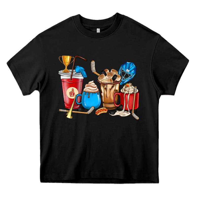 Hockey Coffee Cups Heavy Core Tee by HowdyJamesFarm | Teevron