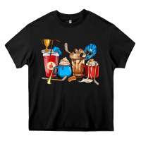 Black Hockey coffee cups Heavy Core Tee - HowdyJamesFarm