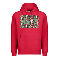 Cardinal baby cow floral aztec background Premium Hoodie - Jasminsmagicworld