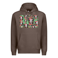 Coffee baby cow floral aztec background Premium Hoodie - Jasminsmagicworld