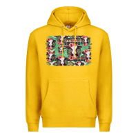 Lemon baby cow floral aztec background Premium Hoodie - Jasminsmagicworld