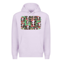 Lilac baby cow floral aztec background Premium Hoodie - Jasminsmagicworld