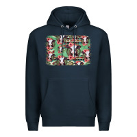 Navy baby cow floral aztec background Premium Hoodie - Jasminsmagicworld