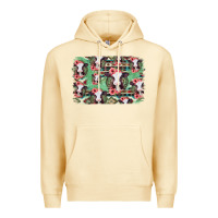 Pina Colada baby cow floral aztec background Premium Hoodie - Jasminsmagicworld