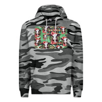 Slate Camo baby cow floral aztec background Premium Hoodie - Jasminsmagicworld