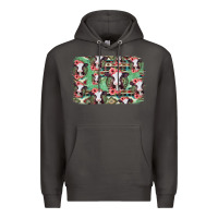 Smoke baby cow floral aztec background Premium Hoodie - Jasminsmagicworld