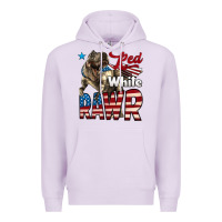 Lilac Red White Rawr Dinosaur T-Rex Premium Hoodie - LillyAllenDesigns