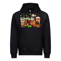 Black Christmas coffee cups with Saint Bernard Urban Hoodie - RanaPortraitStore