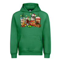 Emerald Christmas coffee cups with Saint Bernard Urban Hoodie - RanaPortraitStore