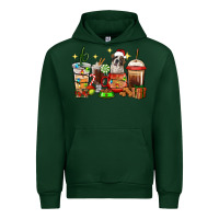 Forest Green Christmas coffee cups with Saint Bernard Urban Hoodie - RanaPortraitStore