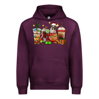 Mauve Wine Christmas coffee cups with Saint Bernard Urban Hoodie - RanaPortraitStore