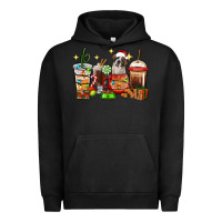 Pigment Black Christmas coffee cups with Saint Bernard Urban Hoodie - RanaPortraitStore