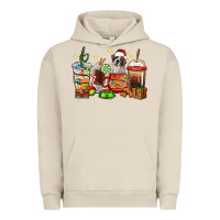 Pigment French Oak Christmas coffee cups with Saint Bernard Urban Hoodie - RanaPortraitStore