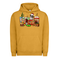 Pigment Peanut Butter Christmas coffee cups with Saint Bernard Urban Hoodie - RanaPortraitStore