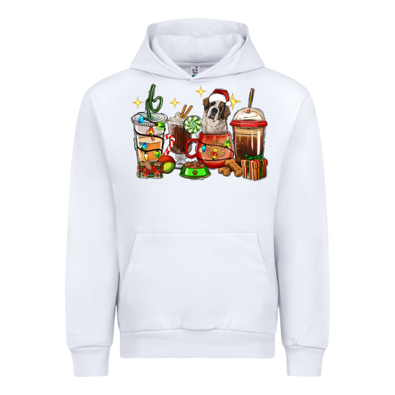 Christmas Coffee Cups With Saint Bernard Urban Hoodie by RanaPortraitStore | Teevron