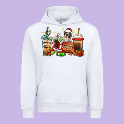 Christmas Coffee Cups With Saint Bernard Urban Hoodie Designed By Ranaportraitstore